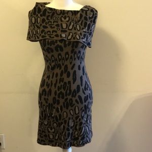 Jessica Simpson Leopard Sweater Sleeveless Dress